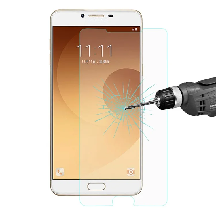 HAT PRINCE for Samsung Galaxy C9 Pro 0.26mm 9H Tempered Glass Screen Guard Film (2.5D Arc Edge)