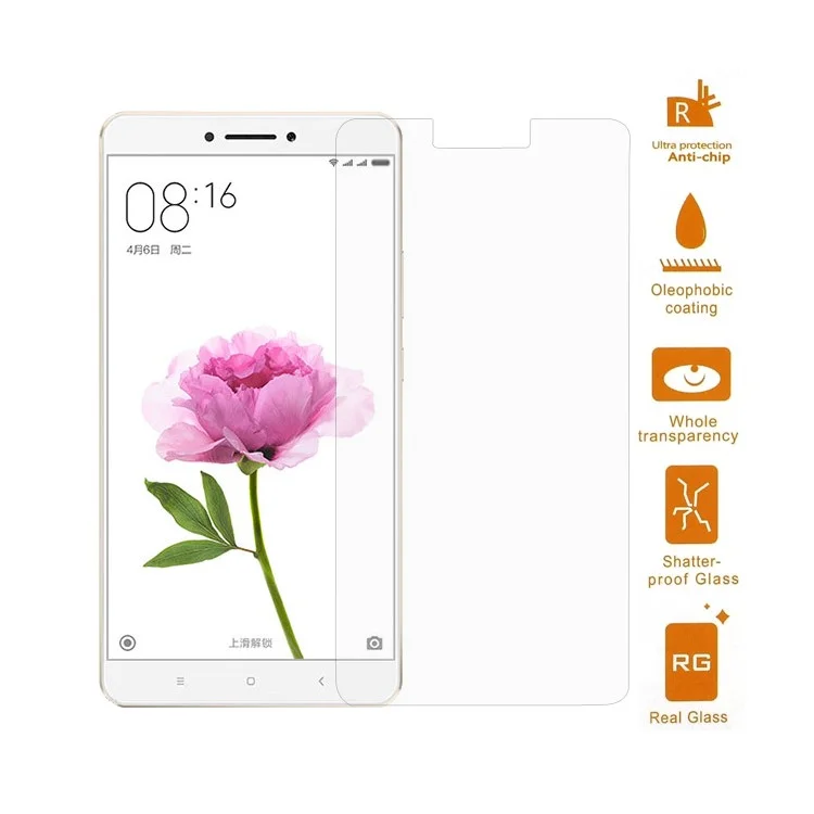 For Xiaomi Mi Max Tempered Glass Mobile Screen Protector Film 0.3mm (Arc Edge)