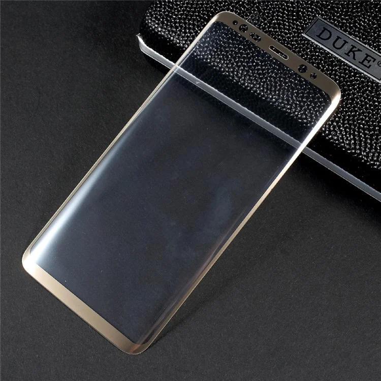 For Samsung Galaxy S8 Curved Full Size Tempered Glass Screen Protector Mobile Film - Gold