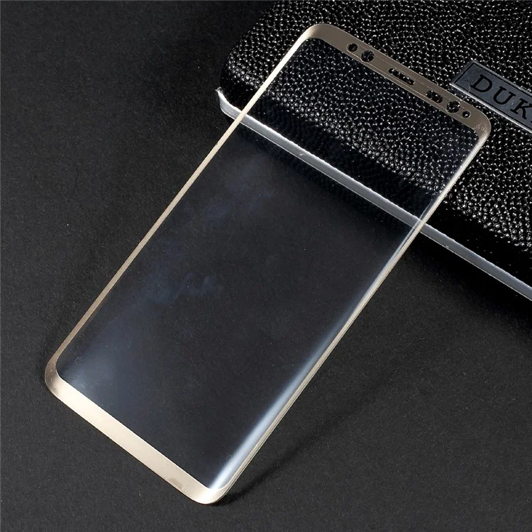 For Samsung Galaxy S8 Curved Full Size Tempered Glass Screen Protector Mobile Film - Gold