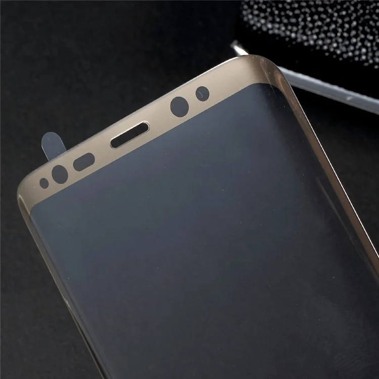 For Samsung Galaxy S8 Curved Full Size Tempered Glass Screen Protector Mobile Film - Gold