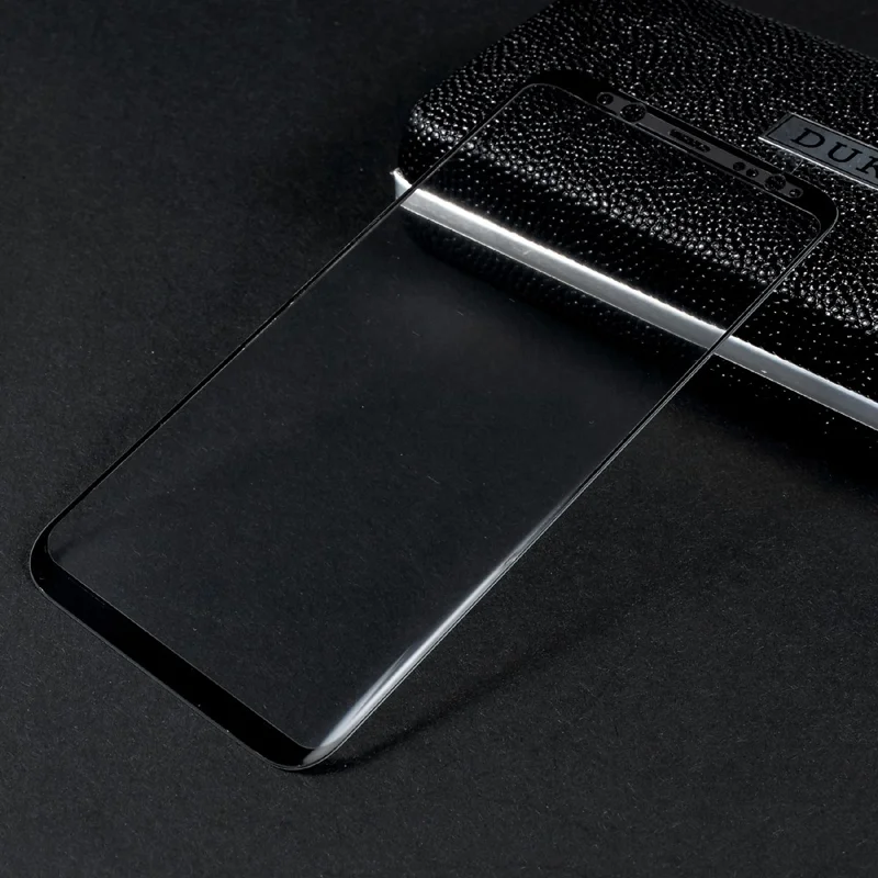 For Samsung Galaxy S8 Plus Curved Full Screen Cover Mobile Tempered Glass Protector - Black