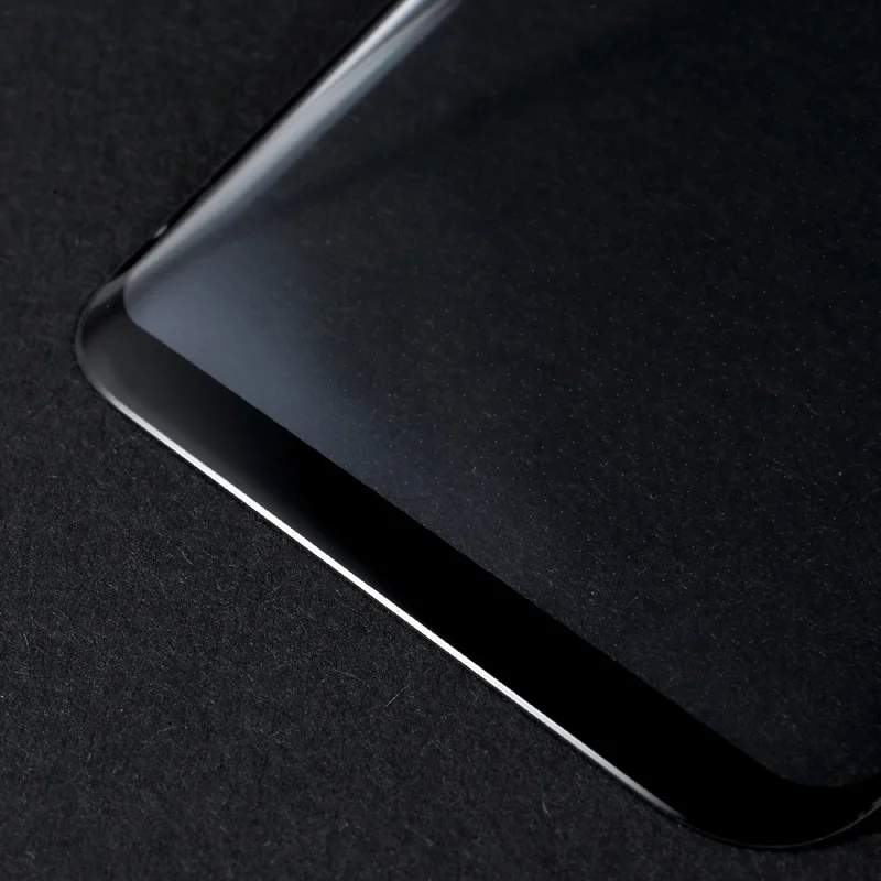 For Samsung Galaxy S8 Plus Curved Full Screen Cover Mobile Tempered Glass Protector - Black