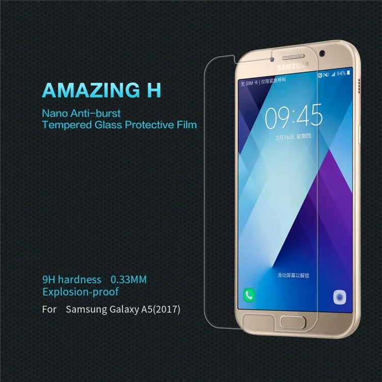 NILLKIN Amazing H for Samsung Galaxy A5 (2017) Tempered Glass Screen Protector Anti-explosion 9H