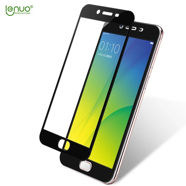LENUO CF Full Screen Soft Carbon Fiber Tempered Glass Protector Film for Oppo R9s - Black