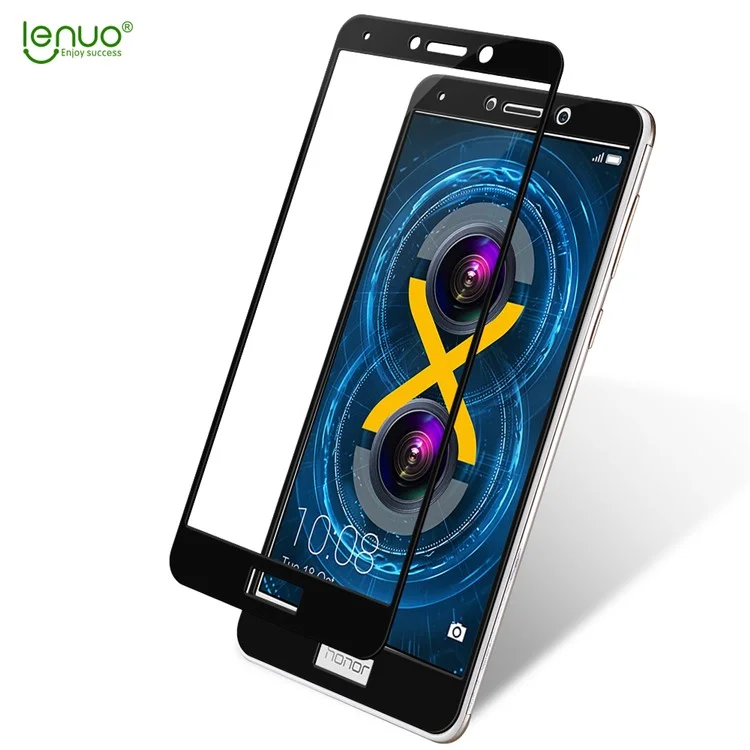 LENUO CF Full Cover Soft Carbon Fiber Tempered Glass Screen Protector for Huawei Honor 6X - Black