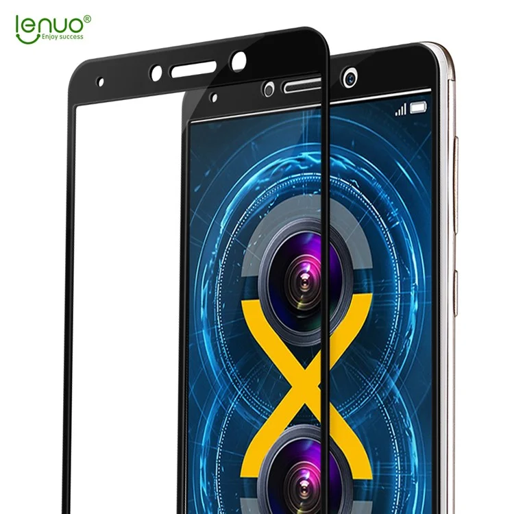 LENUO CF Full Cover Soft Carbon Fiber Tempered Glass Screen Protector for Huawei Honor 6X - Black