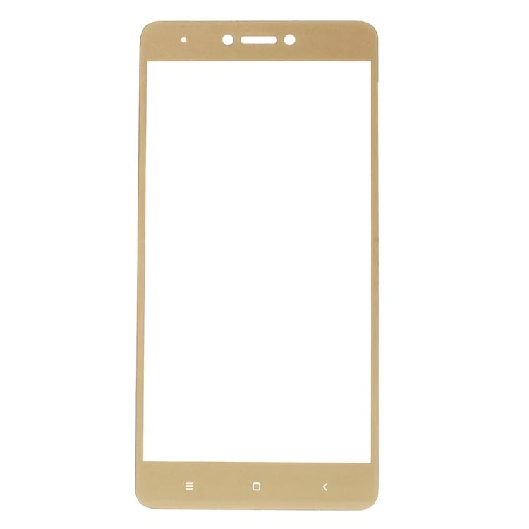 For Xiaomi Redmi Note 4X Silk Print Full Cover Tempered Glass Screen  Protector Film - Gold