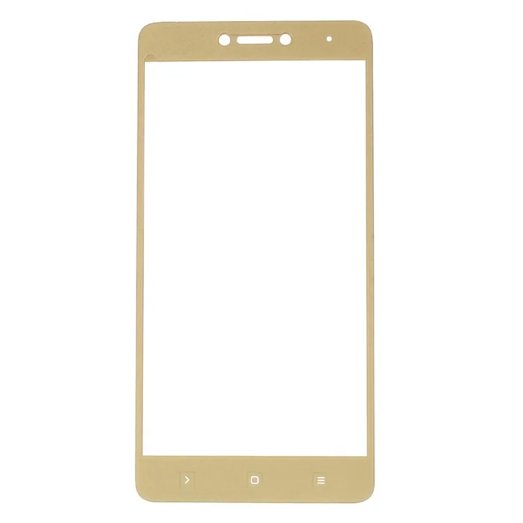 For Xiaomi Redmi Note 4X Silk Print Full Cover Tempered Glass Screen  Protector Film - Gold