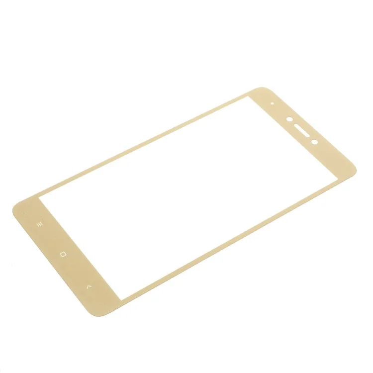 For Xiaomi Redmi Note 4X Silk Print Full Cover Tempered Glass Screen  Protector Film - Gold