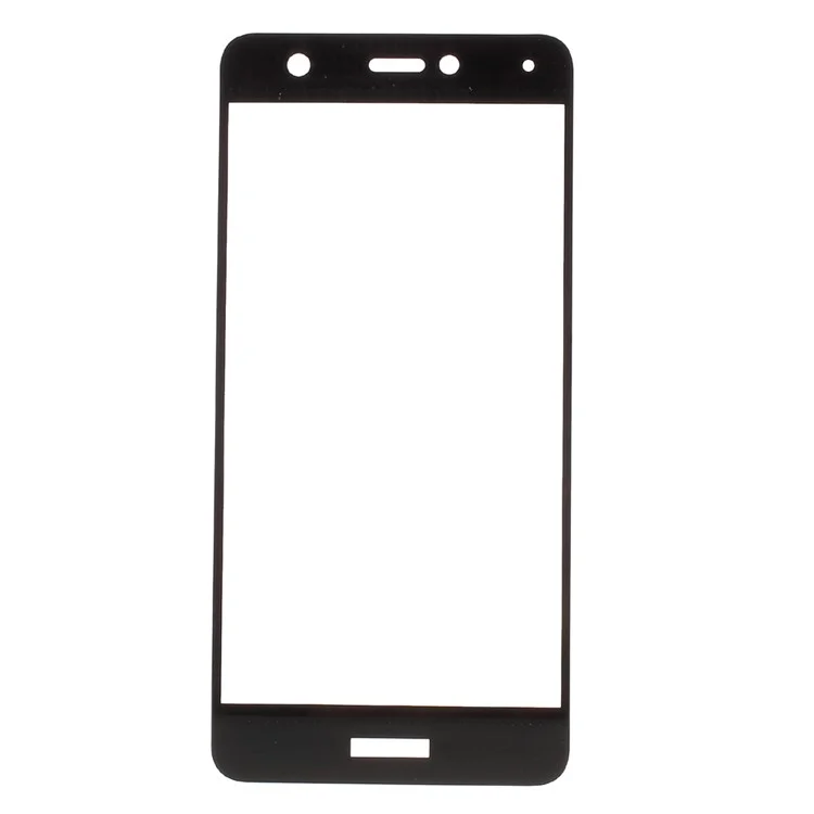 For Huawei nova Silk Print Full Screen Cover Mobile Tempered Glass Protector Film - Black