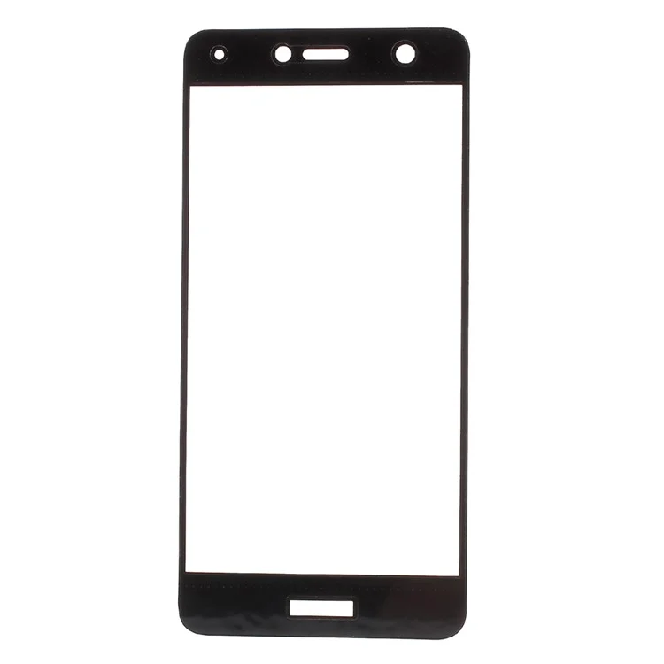 For Huawei nova Silk Print Full Screen Cover Mobile Tempered Glass Protector Film - Black