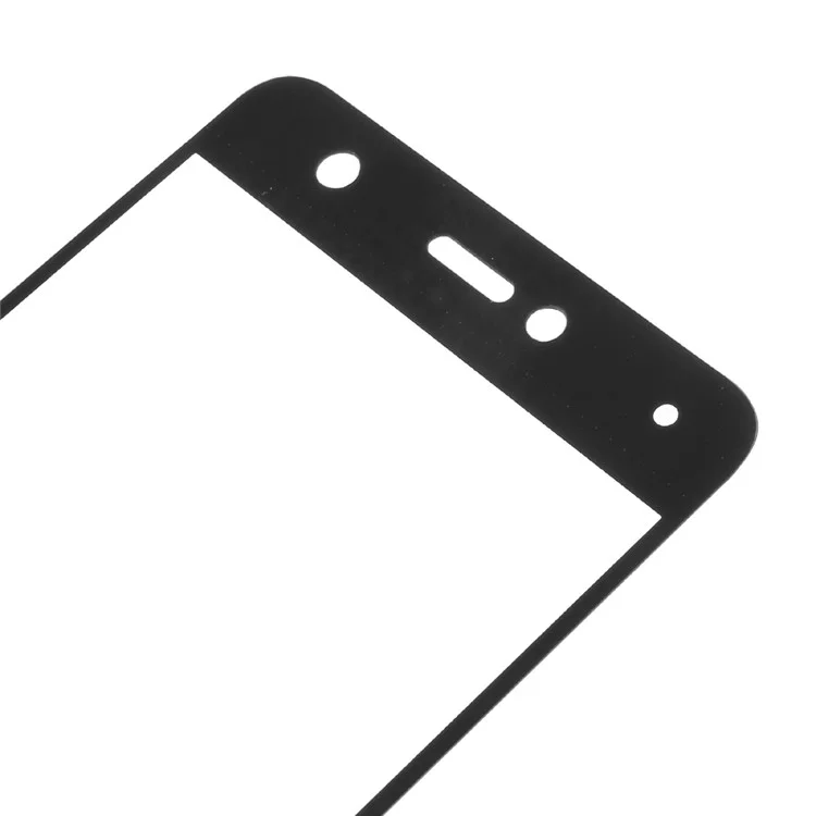 For Huawei nova Silk Print Full Screen Cover Mobile Tempered Glass Protector Film - Black