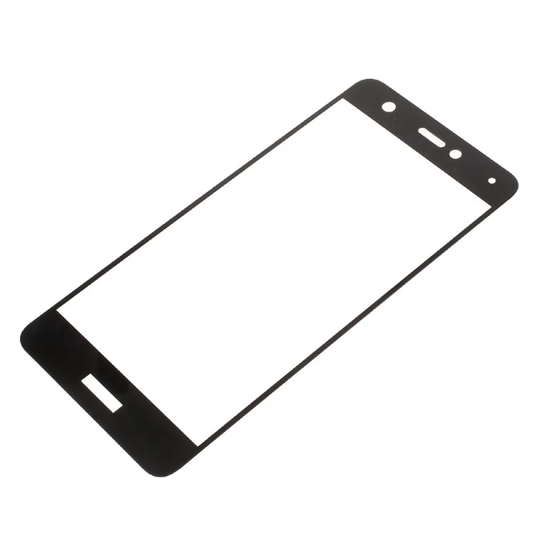 For Huawei nova Silk Print Full Screen Cover Mobile Tempered Glass Protector Film - Black