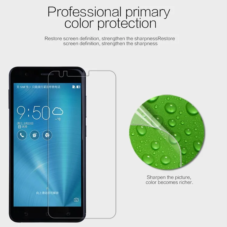 NILLKIN Crystal Clear Anti-fingerprint Screen Protector Film Cover for Asus Zenfone 3 Zoom ZE553KL