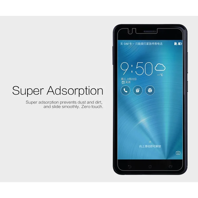 NILLKIN Crystal Clear Anti-fingerprint Screen Protector Film Cover for Asus Zenfone 3 Zoom ZE553KL