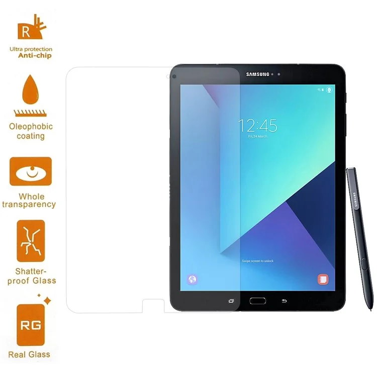 0,3 Mm Gehärteter Glas-Displayschutzfolie Für Samsung Galaxy Tab S3 9.7 '' (Bogenkante)