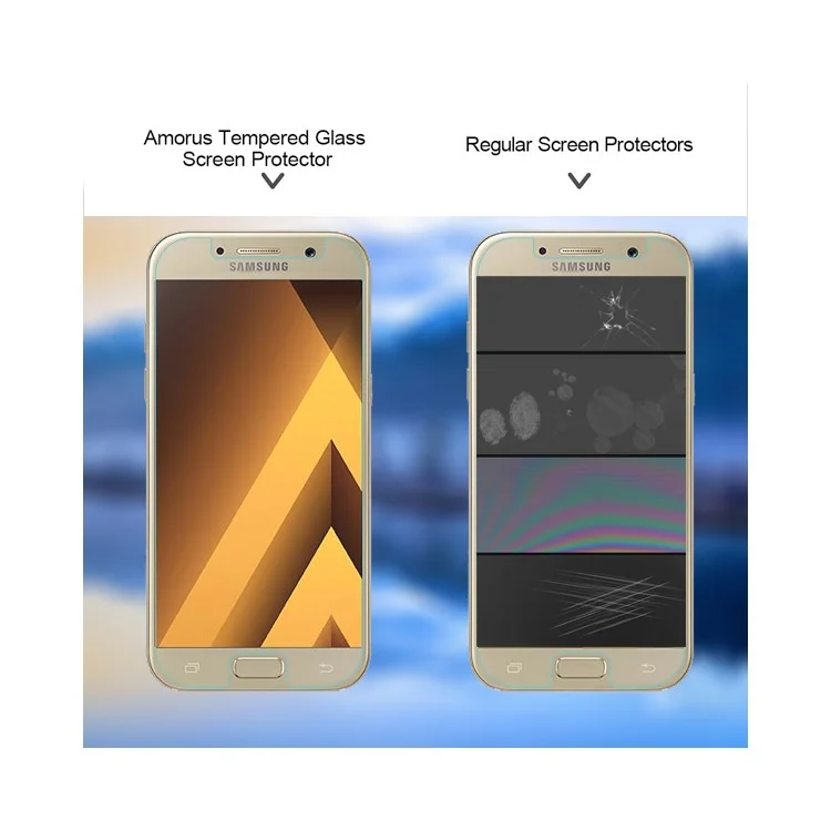 AMORUS Mobile Tempered Glass Screen Protector Guard for Samsung Galaxy A5 (2017) A520