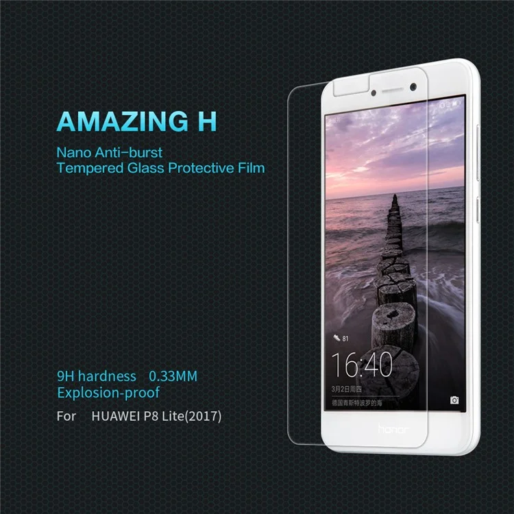 NILLKIN Amazing H Tempered Glass Mobile Screen Protector for Huawei P8 Lite (2017) / Honor 8 Lite