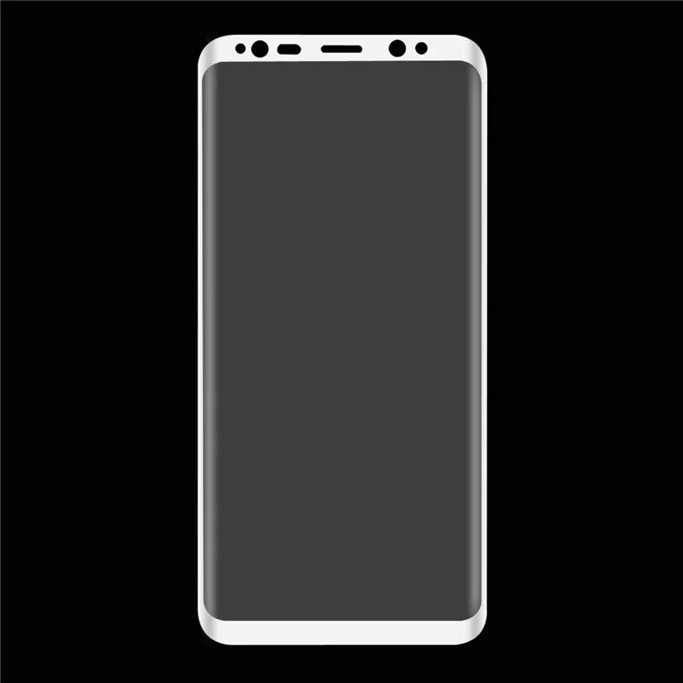 HAT PRINCE for Samsung Galaxy S8 3D Curved Full Size Tempered Glass Screen Protector Film 0.26mm 9H - White