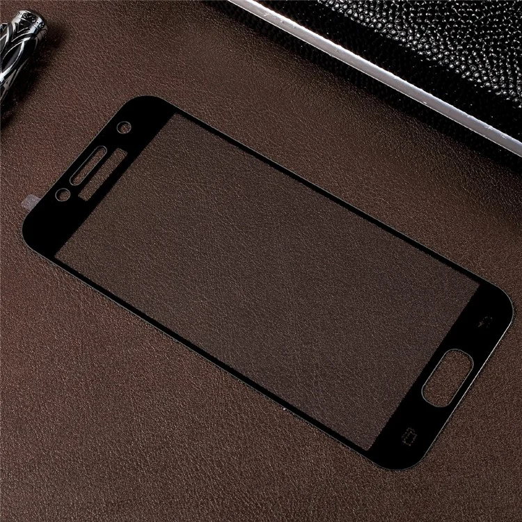 For Samsung Galaxy A3 (2017) Silk Printing Moible Tempered Glass Screen Protector (Crocodile Texture Package) - Black