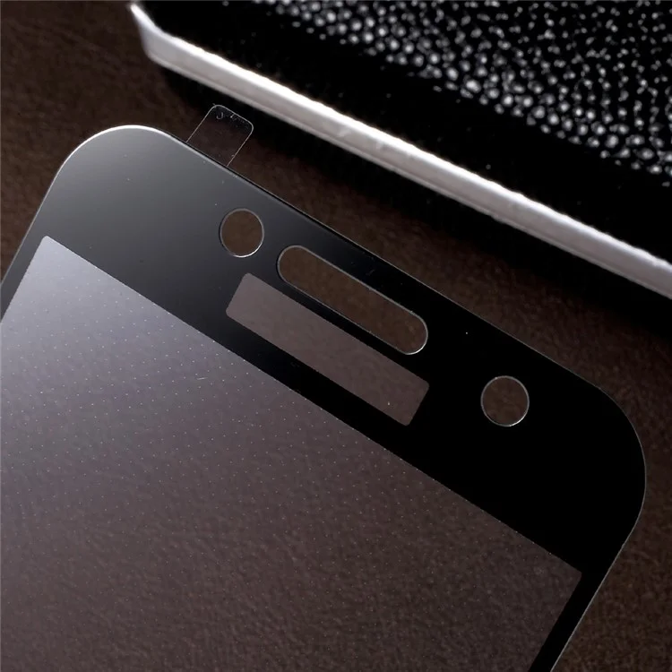For Samsung Galaxy A3 (2017) Silk Printing Moible Tempered Glass Screen Protector (Crocodile Texture Package) - Black