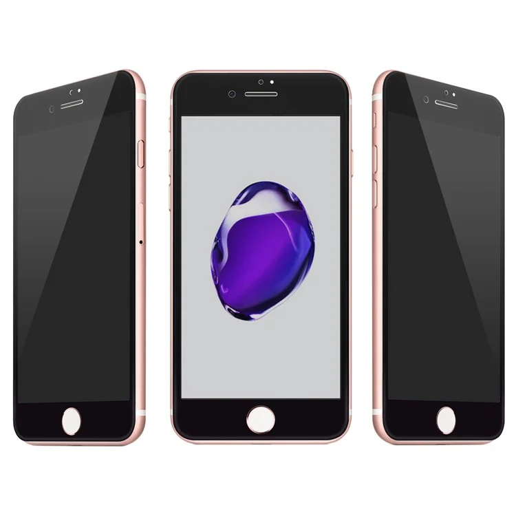 0.3mm Anti-spy 3D Curved Full Tempered Glass Screen Film for iPhone 7 4.7 inch - Black