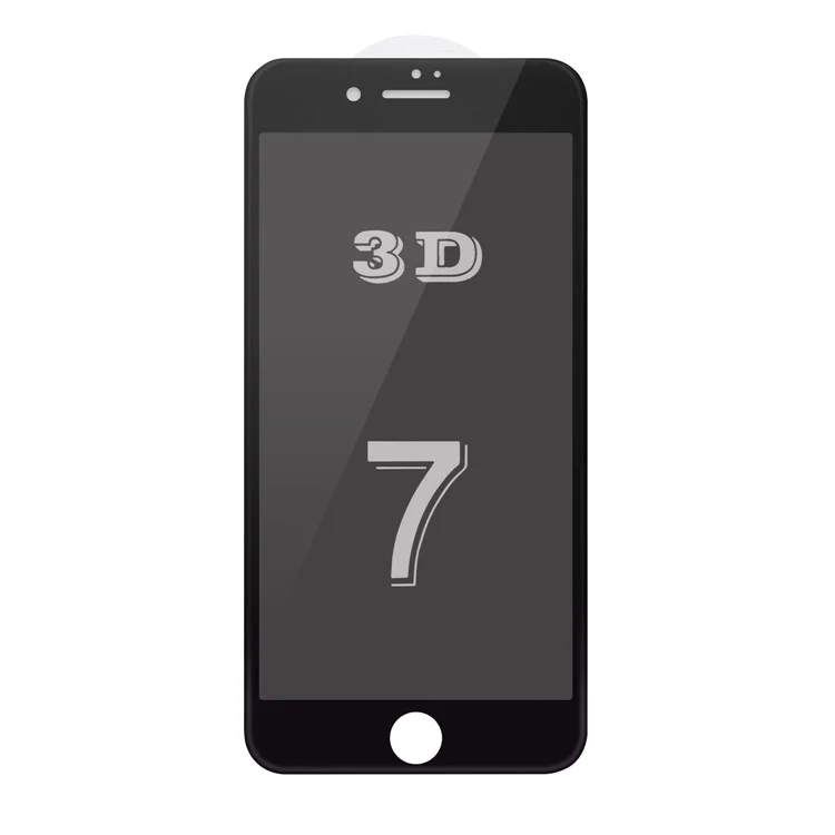 0.3mm Anti-spy 3D Curved Full Tempered Glass Screen Film for iPhone 7 4.7 inch - Black