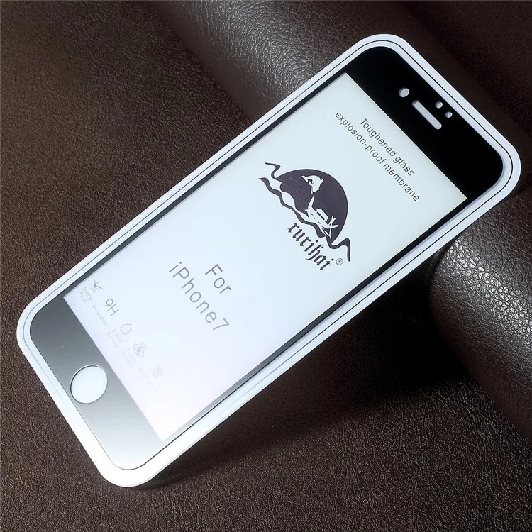 RURIHAI Solid Defense for iPhone 6s/6 4.7 Anti-blue-ray 0.1mm Thin Full Tempered Glass Screen Protector - Black