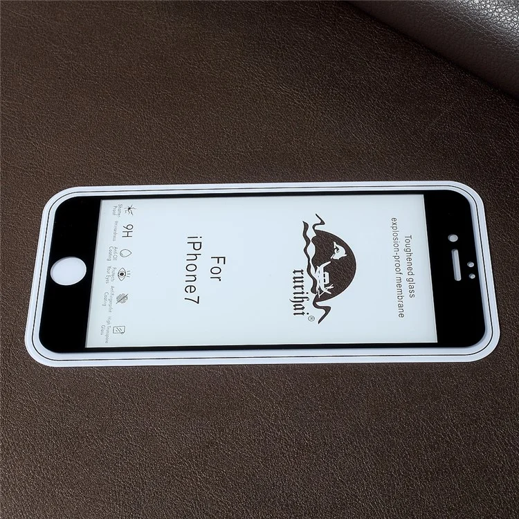 RURIHAI Solid Defense for iPhone 6s/6 4.7 Anti-blue-ray 0.1mm Thin Full Tempered Glass Screen Protector - Black