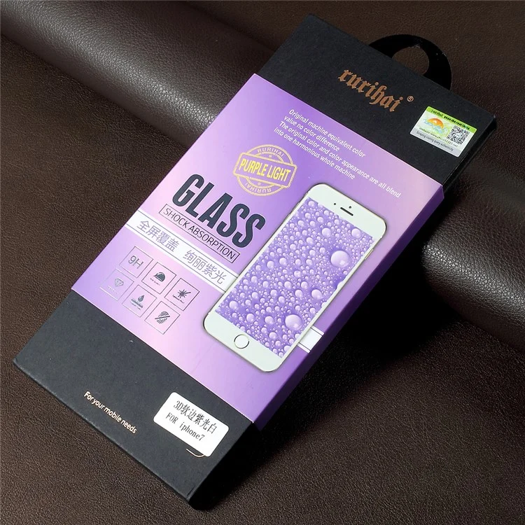 RURIHAI Solid Defense Soft Edge Anti-blue-ray 3D Full Screen Tempered Glass Guard Film for iPhone 6s 6 - White