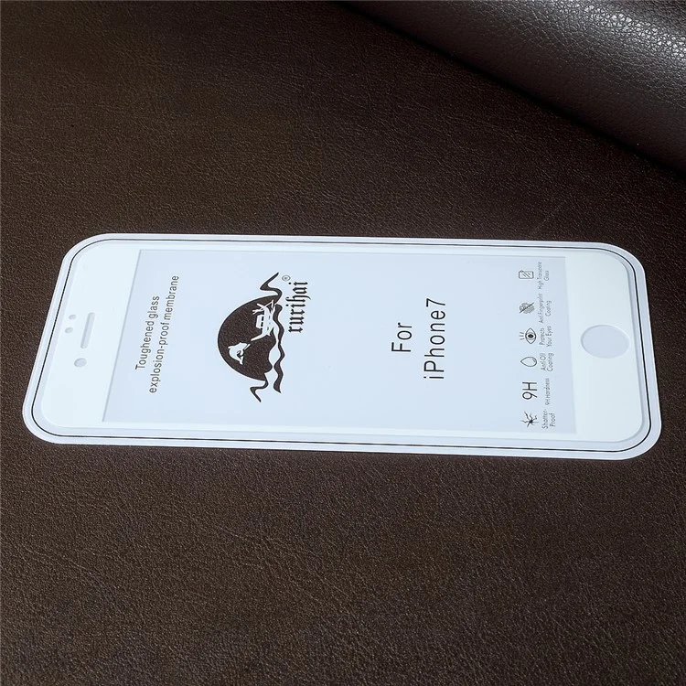 RURIHAI Solid Defense 0.1MM Thin Full Tempered Glass Screen Protector for iPhone 7 4.7 inch - White