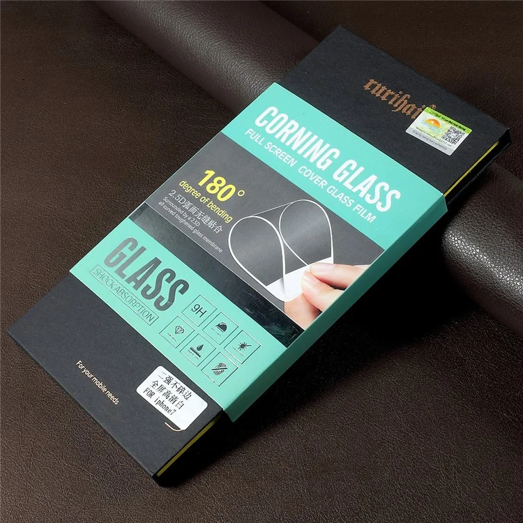 RURIHAI Solid Defense 0.1MM Thin Full Tempered Glass Screen Protector for iPhone 7 4.7 inch - White