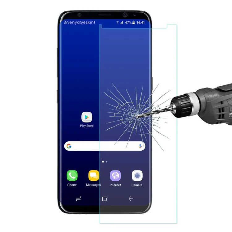 HAT PRINCE Tempered Glass Screen Protector Shield Film for Samsung Galaxy S8+ SM-G955 0.26mm 9H 2.5D Arc Edge