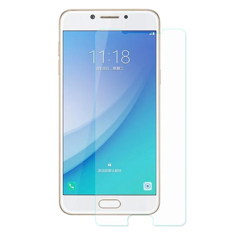 HAT PRINCE Tempered Glass Screen Protector for Samsung Galaxy C5 Pro 0.26mm 9H 2.5D Arc Edge