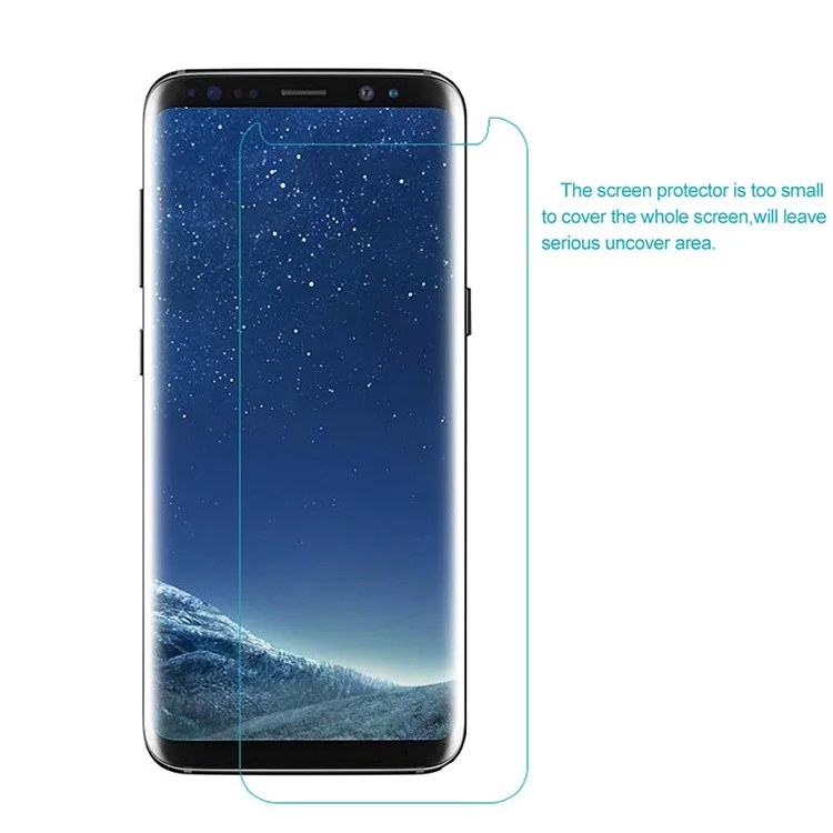 HD Clear LCD Mobile Screen Guard Película Para Samsung Galaxy S8 G950 (paquete Negro)