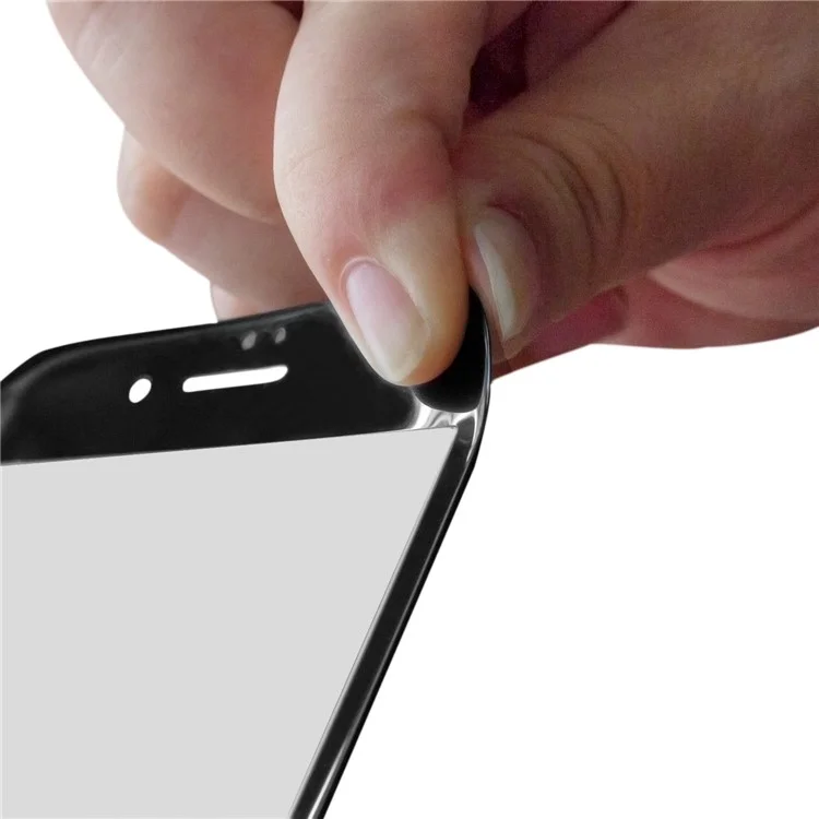 For iPhone 7 4.7 inch 0.3mm Full Coverage 3D Curved Carbon Fiber Tempered Glass Screen Protector - Black