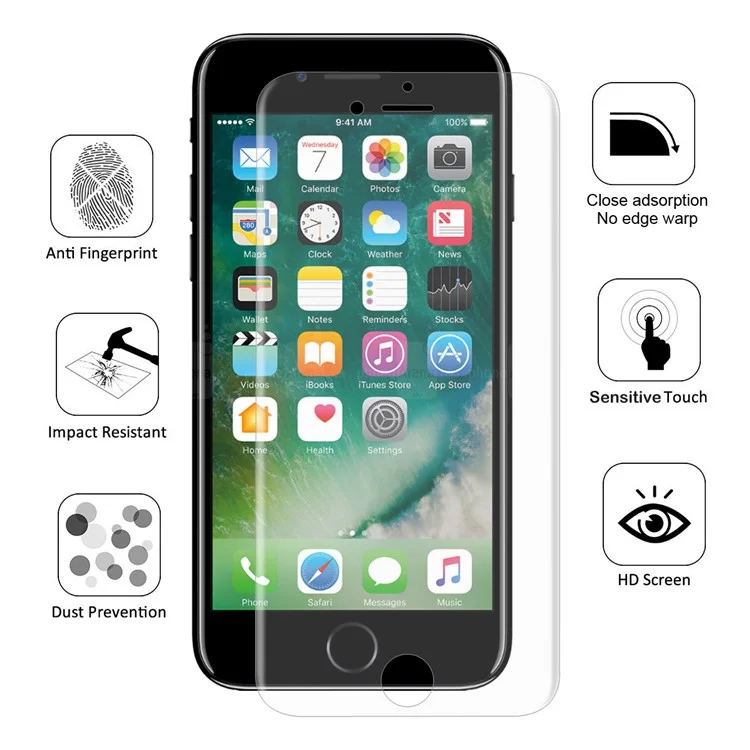 HAT PRINCE 0.1mm Full Coverage Screen Protector Film for iPhone 7 4.7 inch