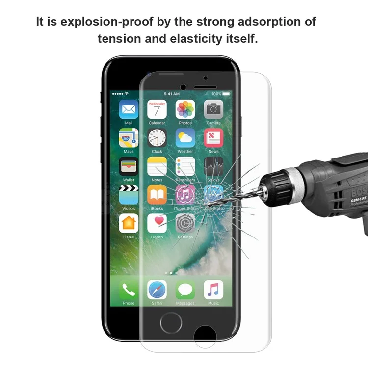 Hat Prince 0.1 mm 3D Cobertura Completa TPU Película a Prueba de Explosión Para Iphone 8 Más/7 Más 5.5 Pulgadas