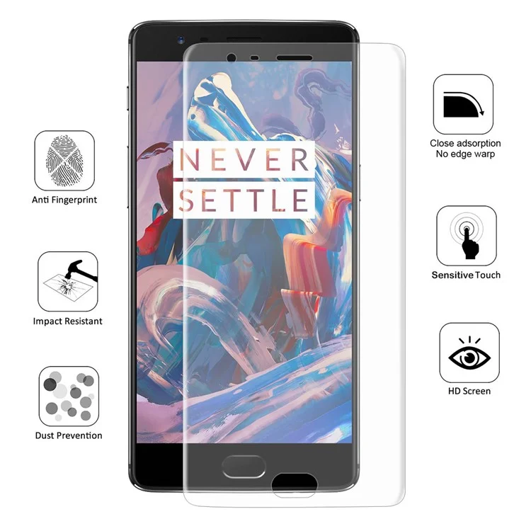 HAT PRINCE 0.1mm Full Coverage Screen Guard for OnePlus 3 / 3T - Transparent