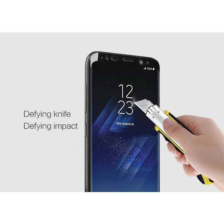 NILLKIN 3D CP+ Max for Samsung Galaxy S8 G950 Full Size Tempered Glass Screen Protector Anti-explosion - Black