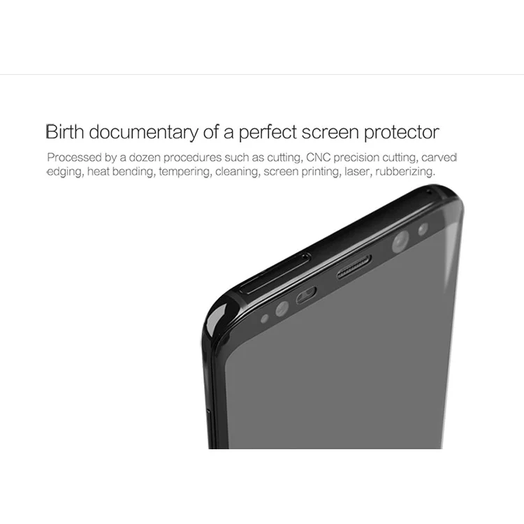 NILLKIN 3D CP+ Max for Samsung Galaxy S8 G950 Full Size Tempered Glass Screen Protector Anti-explosion - Black