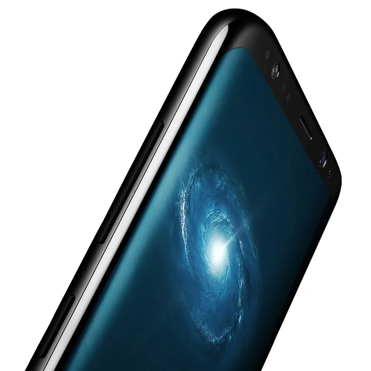 BASEUS 0.3mm 3D Curved Silk Print Full Screen Tempered Glass Protector for Samsung Galaxy S8 Plus G955 - Black