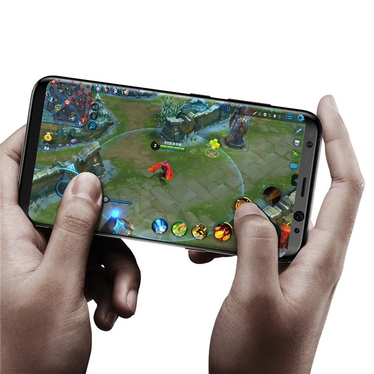 BASEUS 0.3mm 3D Curved Silk Print Full Screen Tempered Glass Protector for Samsung Galaxy S8 Plus G955 - Black