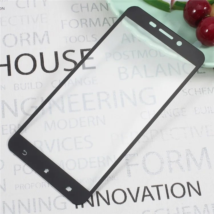 Full Coverage Tempered Glass Screen Protector Film Silk Printing for Asus Zenfone 3 Laser ZC551KL - Black