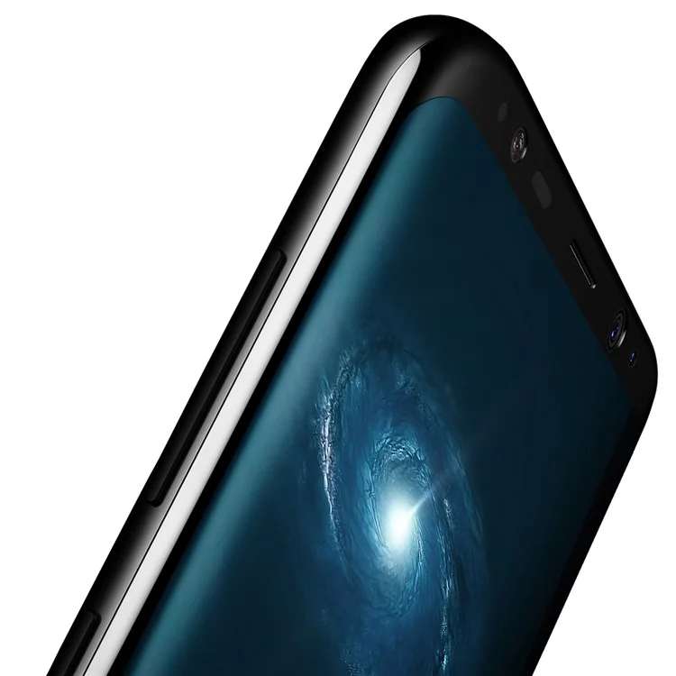 BASEUS 3D Curved Silk Print Full Cover Tempered Glass Screen Protector for Samsung Galaxy S8 G950 - Black