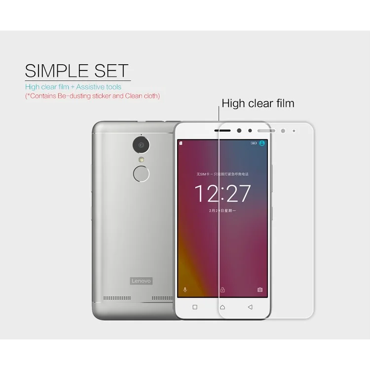 NILLKIN Anti-fingerprint HD Clear LCD Screen Protector Shield Film for Lenovo K6 Power