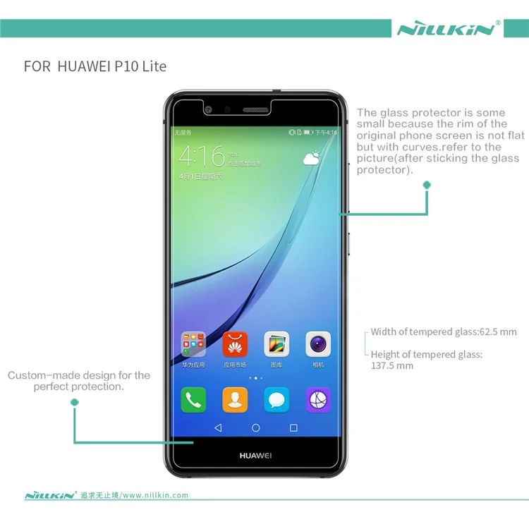 NILLKIN Amazing H+PRO for Huawei P10 Lite Tempered Glass Screen Protector Nanometer Anti-Explosion