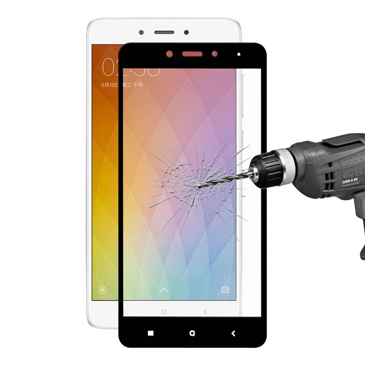 HAT PRINCE Tempered Glass Screen Protector for Xiaomi Redmi Note 4 0.26mm 9H 2.5D Arc Edge - Black