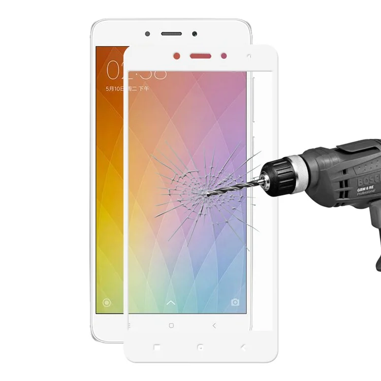 HAT PRINCE Tempered Glass Screen Protector Shield Film for Xiaomi Redmi Note 4 0.26mm 9H 2.5D Arc Edge - White